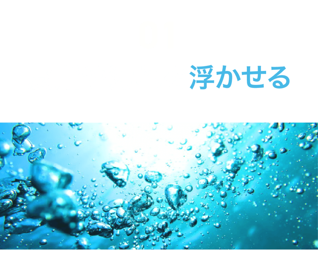 皮脂や汚れを浮かせる